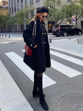 「madder vintage」｜「アイテム（ハンチング/ベレー帽）」を使った、Akaneさん（レディース・163cm）の秋コーディネート