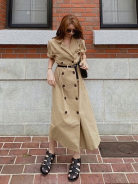 「SAINT LAURENT PARIS（サンローランパリ）のアイテム」を使った、Akaneさん（レディース・163cm）の夏コーディネート
