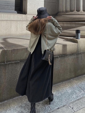 「SAINT LAURENT PARIS（サンローランパリ）のアイテム」を使った、Akaneさん（レディース・163cm）の春コーディネート