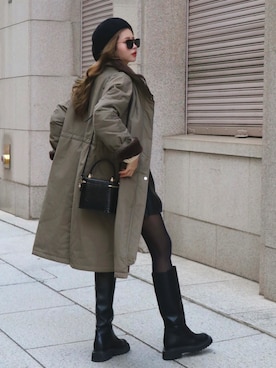 「madder vintage」｜「アイテム（帽子）」を使った、Akaneさん（レディース・163cm）の冬コーディネート