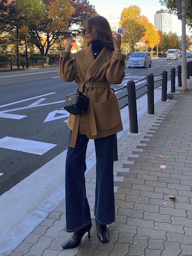 「madder vintage」｜「アイテム（ジャケット/アウター）」を使った、Akaneさん（レディース・163cm）の冬コーディネート