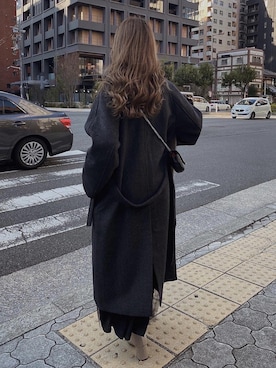 「SAINT LAURENT PARIS（サンローランパリ）のアイテム」を使った、Akaneさん（レディース・163cm）の冬コーディネート