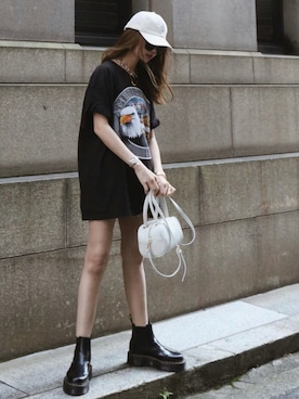 「madder vintage」｜「アイテム（帽子）」を使った、Akaneさん（レディース・163cm）の夏コーディネート