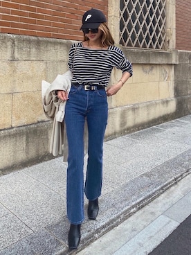 「madder vintage」｜「アイテム（帽子）」を使った、Akaneさん（レディース・163cm）の春コーディネート