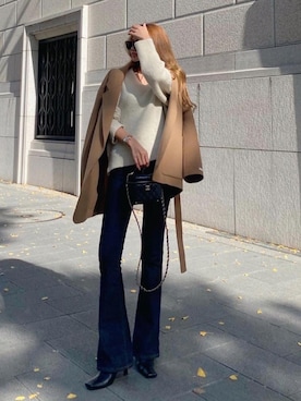 「madder vintage」｜「アイテム（ジャケット/アウター）」を使った、Akaneさん（レディース・163cm）の冬コーディネート