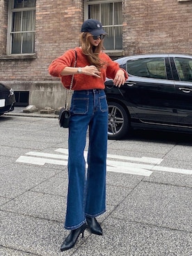 「madder vintage」｜「アイテム（帽子）」を使った、Akaneさん（レディース・163cm）の冬コーディネート