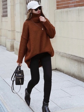 「madder vintage」｜「アイテム（帽子）」を使った、Akaneさん（レディース・163cm）の冬コーディネート