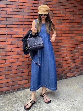 「madder vintage」｜「アイテム（帽子）」を使った、Akaneさん（レディース・163cm）の夏コーディネート