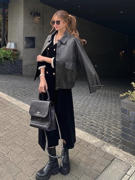 「madder vintage」｜「アイテム（ジャケット/アウター）」を使った、Akaneさん（レディース・163cm）の春コーディネート