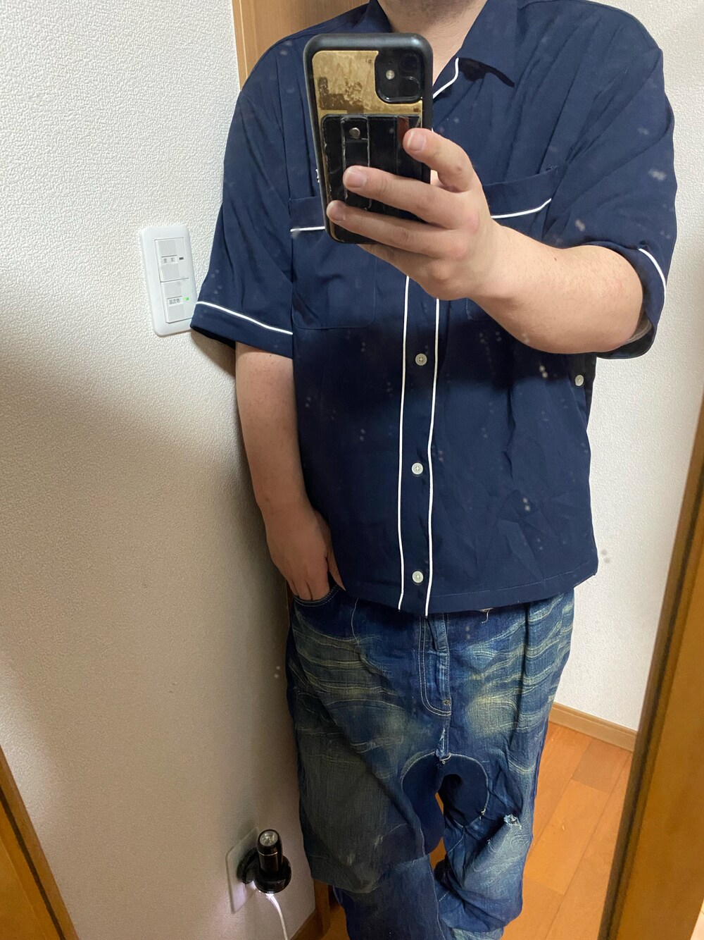 グラム/ギルバートサルエルデニム/バギーシルエット/グランジ/定価25190円 glamb（グラム）の「Gilbert sarrouel denim（デニムパンツ