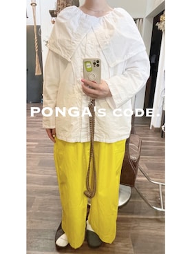 「Gauze#（ガーゼ）のアイテム」を使った、emkさん（レディース・165cm）の春コーディネート