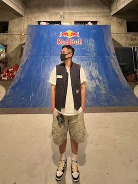 「Taiwan」｜「アイテム（その他アウター）」を使った、E Chang🇹🇼さん（メンズ・163cm）の春コーディネート