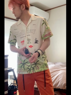 「SCOTCH&SODA（スコッチアンドソーダ）のアイテム」を使った、モコ太郎さん（メンズ・173cm）の夏コーディネート