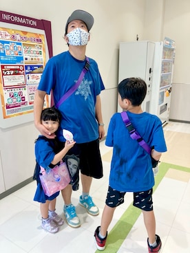 「アイテム（Tシャツ/カットソー）」を使った、megmeg29さん（キッズ・110cm）の夏コーディネート