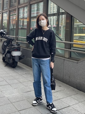 「Chrome Hearts」｜「アイテム（スウェット）」を使った、𓇬ℍ𝕒𝕟𝕒𓇬さん（レディース・170cm）の春コーディネート