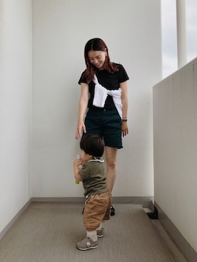 「DANTON（ダントン）のアイテム（パンツ）」を使った、やまぐーさん（レディース・166cm）の夏コーディネート