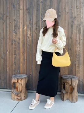 「イエローバッグ」｜misat☺︎  さん（レディース・154cm）の春コーディネート