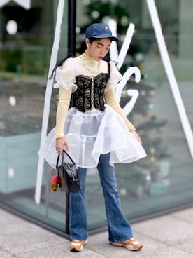 「WEAR」｜「アイテム（ワンピース/ドレス）」を使った、yukaさん（レディース・153cm）の冬コーディネート