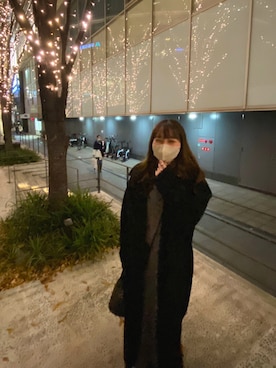 「服とコスメでなりたい自分に」｜「アイテム（チェスターコート）」を使った、み。さん（レディース・153cm）の冬コーディネート