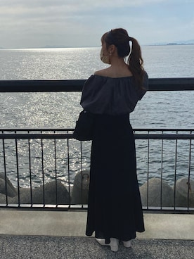「海」｜「アイテム（ブーツ）」を使った、み。さん（レディース・153cm）の夏コーディネート