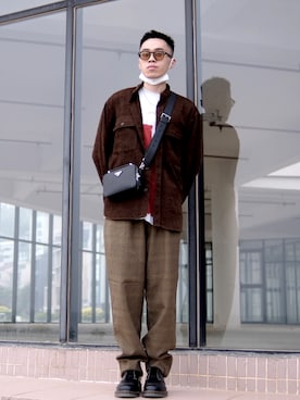 「A-COLD-WALL*（アコールドウォール）のアイテム」を使った、ÜMANCHONさん（メンズ・173cm）の冬コーディネート