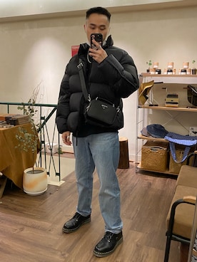 「A-COLD-WALL*（アコールドウォール）のアイテム」を使った、ÜMANCHONさん（メンズ・173cm）の冬コーディネート