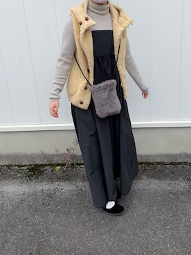 「GYMPHLEX（ジムフレックス）のアイテム（ジャケット/アウター）」を使った、tiyさん（レディース・153cm）の冬コーディネート