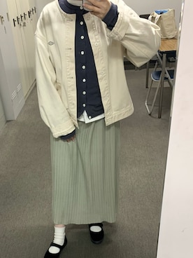 「DANTON（ダントン）のアイテム（ノーカラージャケット）」を使った、tiyさん（レディース・153cm）の春コーディネート