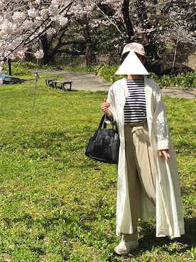 「SO（エスオー）のアイテム（シャツワンピース）」を使った、tiyさん（レディース・153cm）の春コーディネート