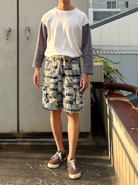 「Abercrombie&Fitch（アバークロンビーアンドフィッチ）のアイテム」を使った、二軒茶屋さん（メンズ・178cm）の夏コーディネート