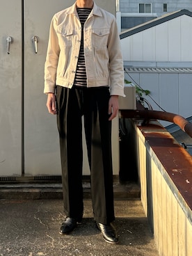 「SAINT JAMES（セントジェームス）のアイテム」を使った、二軒茶屋さん（メンズ・178cm）の春コーディネート