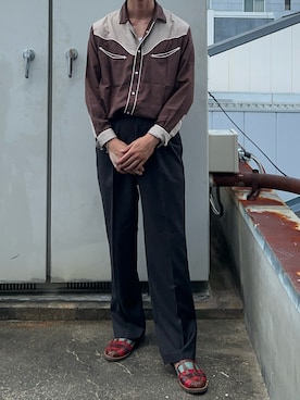 「CHAMULA（チャムラ）のアイテム」を使った、二軒茶屋さん（メンズ・178cm）の夏コーディネート