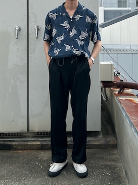 「OLD JOE & CO.（オールドジョーアンドコー）のアイテム」を使った、二軒茶屋さん（メンズ・178cm）の夏コーディネート