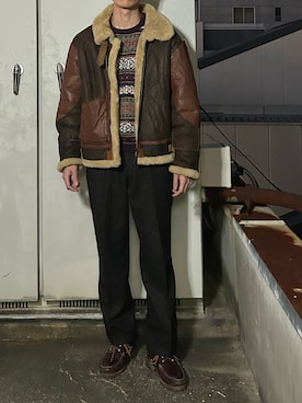 二軒茶屋さん(メンズ・178cm)の冬コーディネート