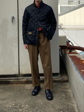 「BELSTAFF（ベルスタッフ）のアイテム」を使った、二軒茶屋さん（メンズ・178cm）の冬コーディネート