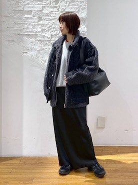 「LEPSIM（レプシィム）のデニムボアドッキングジャケット　593752（デニムジャケット）」を使った、mayaさん（レディース・156cm）の秋コーディネート