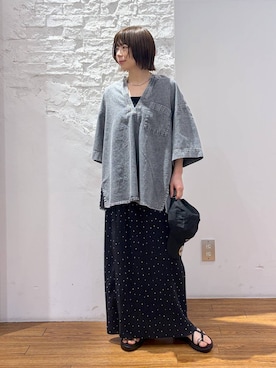 「LEPSIM（レプシィム）の【NEW ERA】コットンフラックスキャップ　617079（キャップ、ブラック系）」を使った、mayaさん（レディース・158cm）の春コーディネート