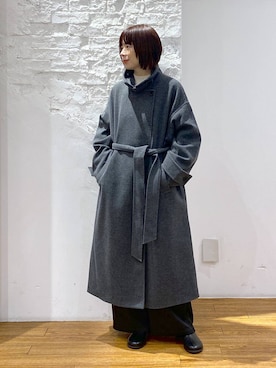「アイテム（ステンカラーコート）」を使った、mayaさん（レディース・156cm・40代）の秋コーディネート