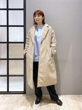 「レプシィム(LEPSIM)」｜「アイテム（チェスターコート）」を使った、mayaさん（レディース・158cm）の冬コーディネート
