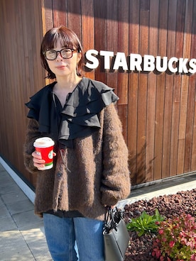 「アイテム（カーディガン/ボレロ）」を使った、mayaさん（レディース・156cm・40代）の秋コーディネート