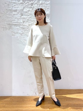 「LEPSIM（レプシィム）のフェイクレザーセンターステッチバッグ　990316（ショルダーバッグ）」を使った、mayaさん（レディース・158cm）の冬コーディネート