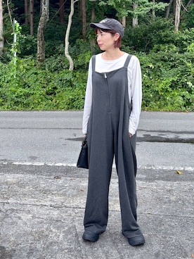 「アイテム（オールインワン・サロペット）」を使った、mayaさん（レディース・156cm・30代）の秋コーディネート