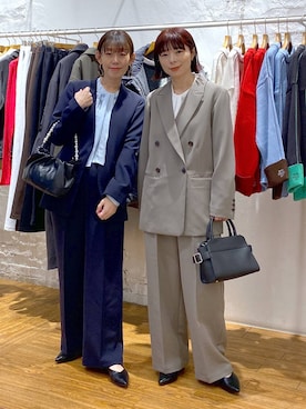 「アイテム（ノーカラージャケット）」を使った、mayaさん（レディース・156cm・40代）の冬コーディネート