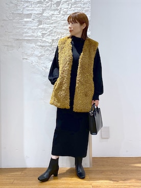 「レプシィム(LEPSIM)」｜「アイテム（その他アウター）」を使った、mayaさん（レディース・158cm）の冬コーディネート