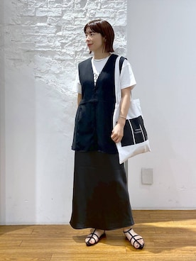 「アイテム（ベスト）」を使った、mayaさん（レディース・156cm・30代）の夏コーディネート