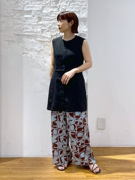 「アイテム（チュニック）」を使った、mayaさん（レディース・158cm）の夏コーディネート