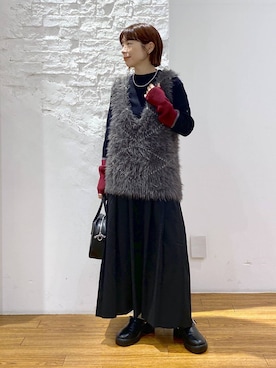 「アイテム（ベスト）」を使った、mayaさん（レディース・156cm・30代）の秋コーディネート
