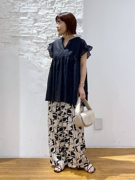 「アイテム（ハンドバッグ）」を使った、mayaさん（レディース・158cm・40代）の夏コーディネート