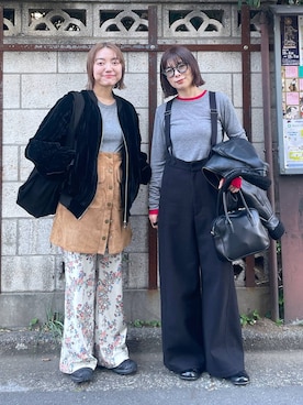 「アイテム（ボストンバッグ）」を使った、mayaさん（レディース・156cm・40代）の冬コーディネート