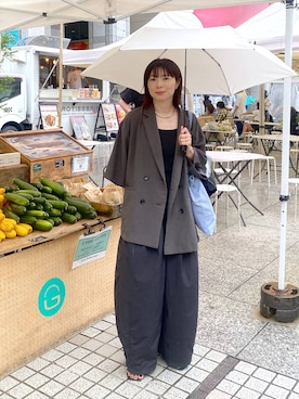 「アイテム（テーラードジャケット）」を使った、mayaさん（レディース・156cm・40代）の夏コーディネート